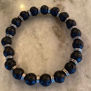 Handmade Black Lava Bead Essential Oil Bracelet